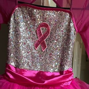 Custom Breast Cancer Awareness pageant OOC size MC * Barbie pink* long sleeve